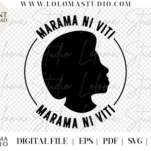Fiji Marama Ni Viti Silhouette 1 SVG Design - SVG cut files, melanesian art, cricut design, SVG files for cricut, png, eps, pdf, fijian