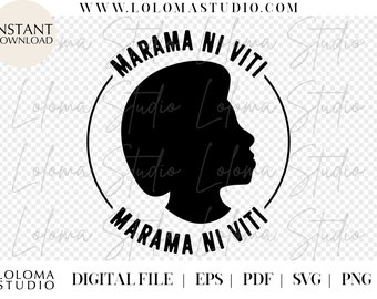 Fiji Marama Ni Viti Silhouette 1 SVG Design - SVG cut files, melanesian art, cricut design, SVG files for cricut, png, eps, pdf, fijian
