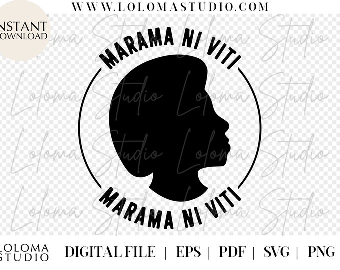 Fiji Marama Ni Viti Silhouette 1 SVG Design - SVG cut files, melanesian art, cricut design, SVG files for cricut, png, eps, pdf, fijian