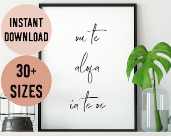 Samoa Ou Te Alofa Ia Te Oe (Te amo) Imprimir