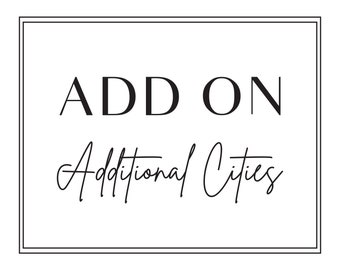 Add On - Alter or Add Cities with any Map Purchase