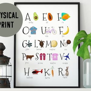 Samoa Language Illustrated Alphabet Physical Print