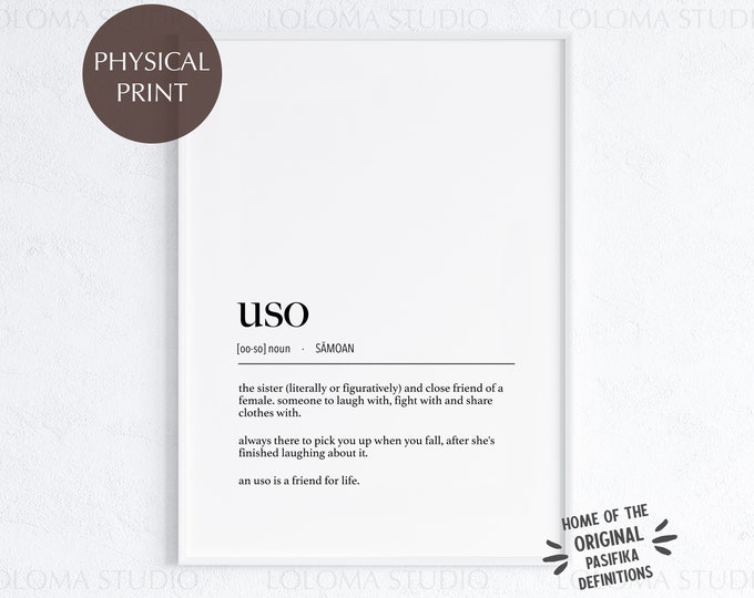 Samoa Uso (Sister) Definition Physical Print
