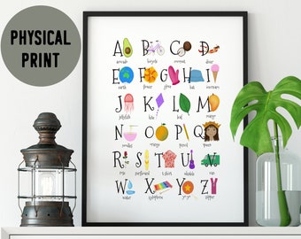English Illustrated Alphabet Physical Print