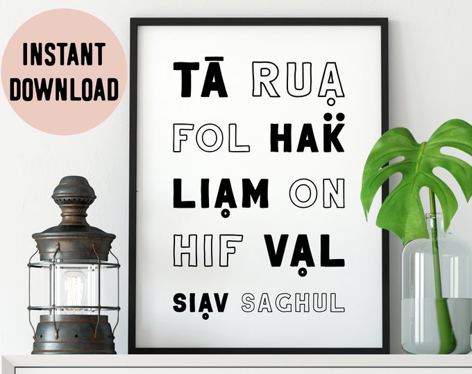 Rotuma Number Words Digital Print