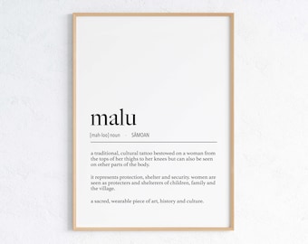 Samoa Malu (Female Tattoo) Definition Digital Print
