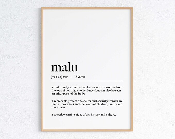 Samoa Malu (Female Tattoo) Definition Digital Print