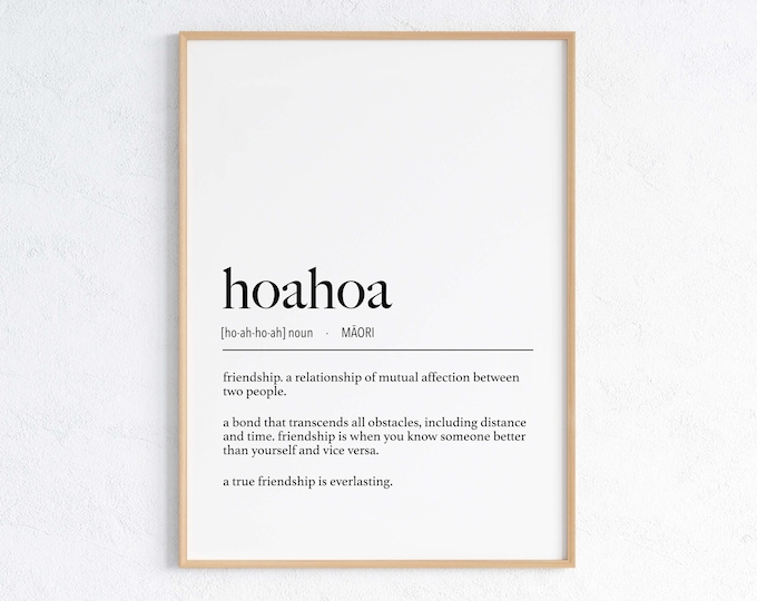 New Zealand Maori Hoahoa (Friendship) Definition Digital Print