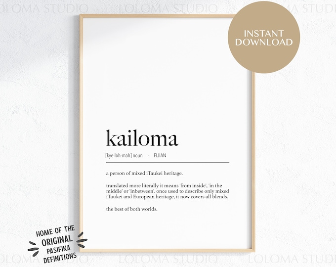 Fiji Kailoma (Part Fijian) Definition Digital Print