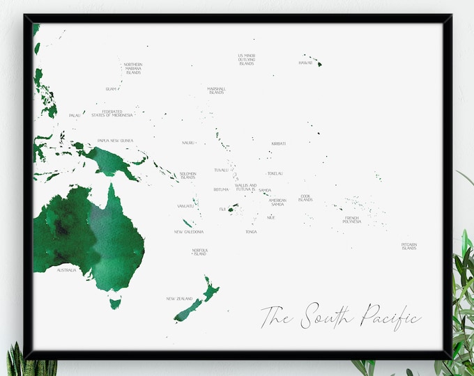 Digital South Pacific Map