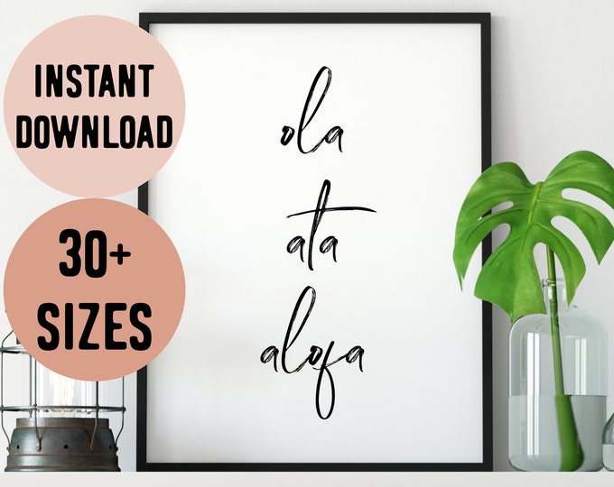 Samoa Ola Ata Alofa (Live Laugh Love) Quote Digital Print