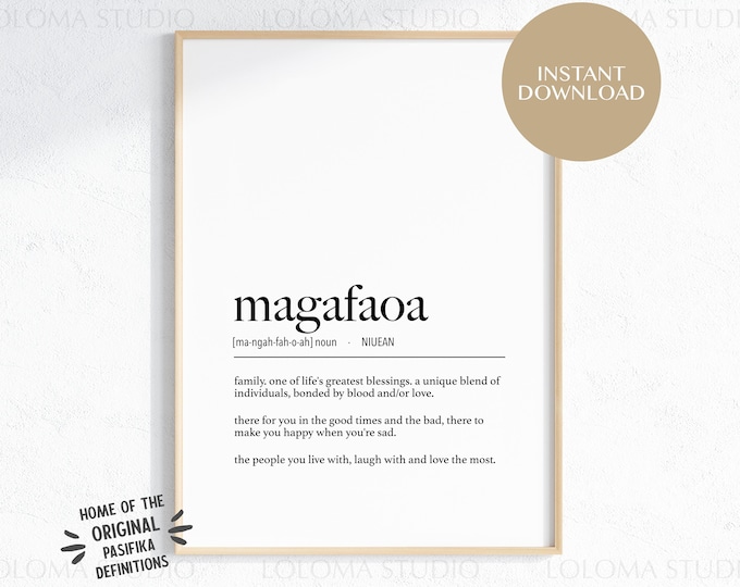 Niue Magafaoa (Family) Definition Digital Print