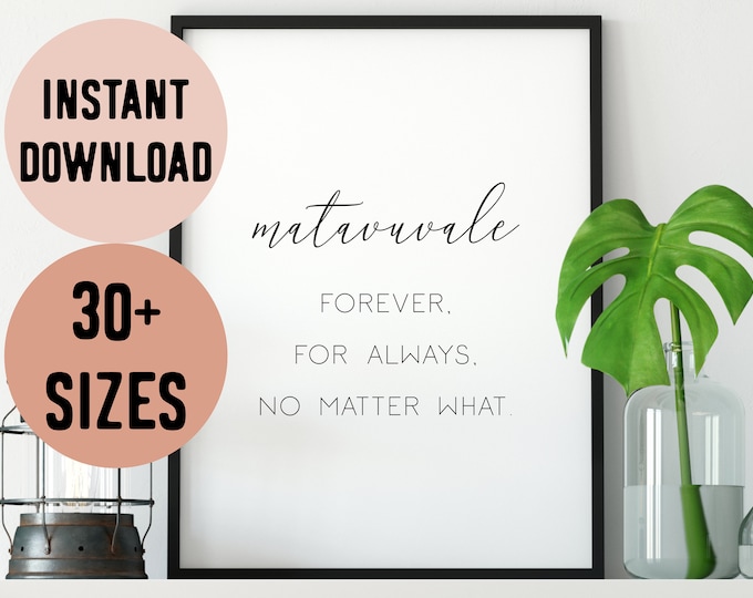 Fiji Matavuvale (Family) Forever For Always Digital Print // Fijian Language - Fiji Islands - Fijian Family - Matavuvale Art - Family