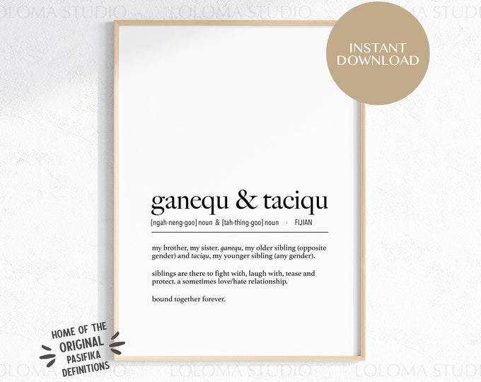 Fiji Ganequ & Taciqu (Brother and Sister) Definition Digital Print