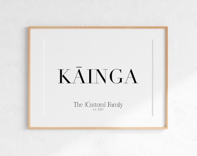 Tonga Custom Kainga (Family) Name Print