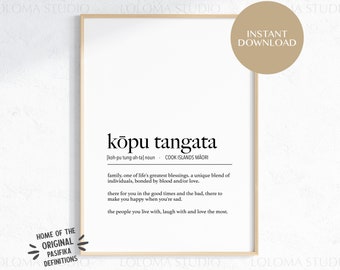 Cook Islands Kopu Tangata (Family) Definition Digital Print