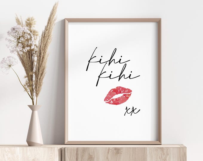 Maori Kihikihi (Kiss Kiss) Fun Digital Print