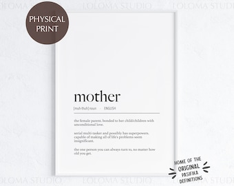 English Mother Definition Physical Print