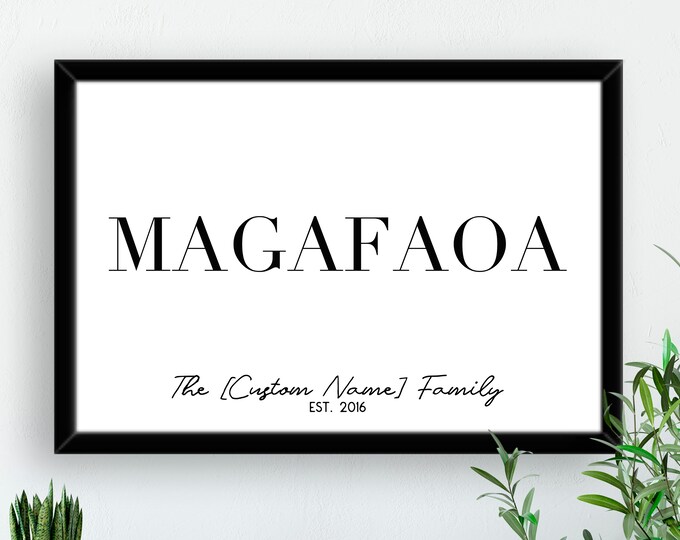 Niue Custom Magafaoa (Family) Name Print Digital