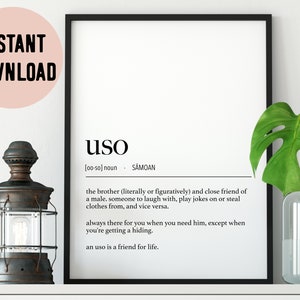 Samoa Uso (Brother) Definition Digital Print