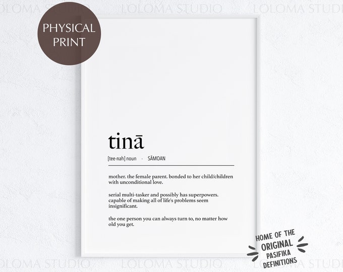 Samoa Tinā (Mother) Definition Physical Print