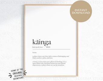 NZ Kāinga (Home) Definition Digital Print