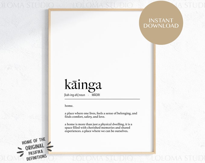 NZ Kāinga (Home) Definition Digital Print