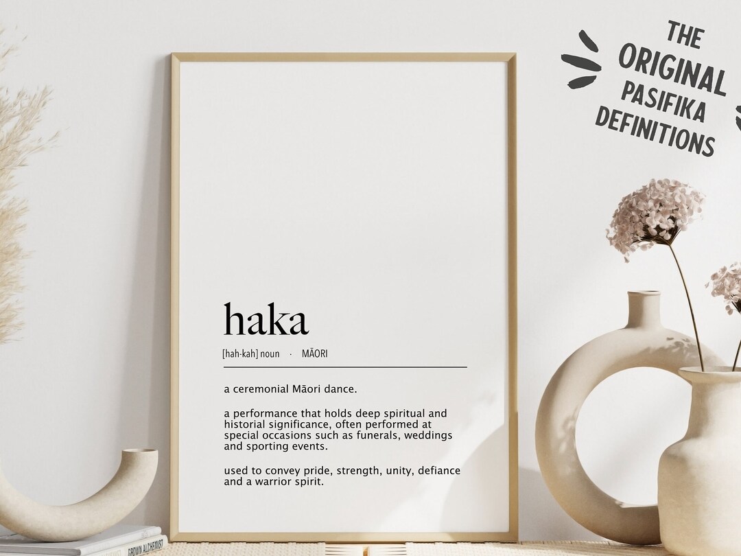 Haka ceremonial Maori Dance Definition Digital Print Te Reo Maori New Haka ceremonial Maori Dance Definition Digital Print Te Reo Maori New