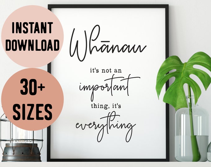 New Zealand Maori Whanau (Family) is Everything Digital Print