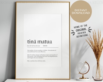Samoa Tinā Matua (Grandmother) Definition Digital Print