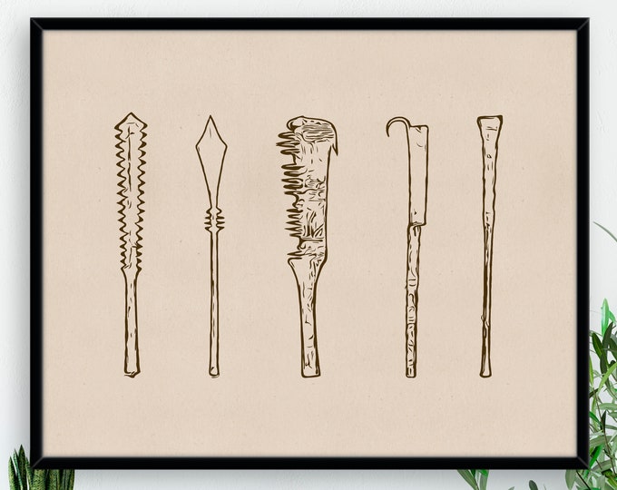 Samoa War Clubs Natural Print
