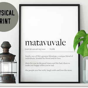 Fiji Matavuvale (Family) Definition Physical Print