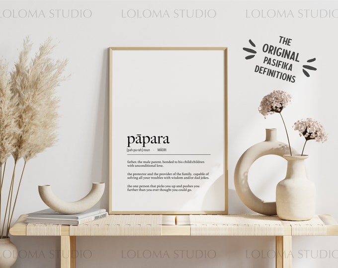 New Zealand Maori Pāpara (Father) Definition Digital Print