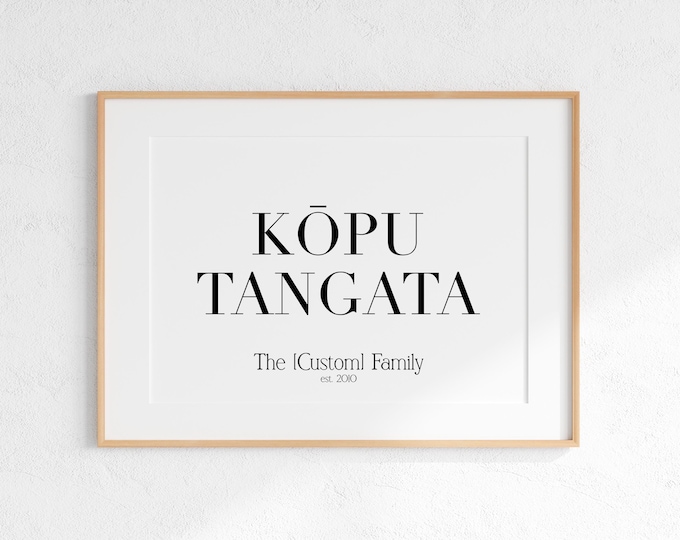 Cook Islands Custom Kōpu Tangata (Family) Name Print