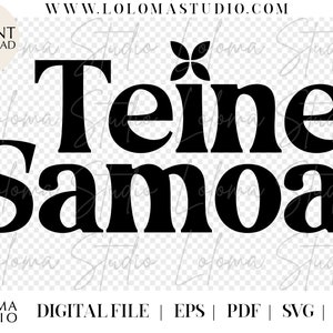 Teine Samoa (Samoan Girl) SVG Design - file di taglio SVG, arte polinesiana, design cricut, file SVG per cricut, png, eps, pdf