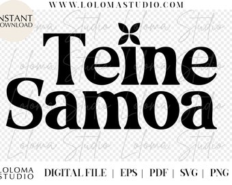 Teine Samoa (Samoan Girl) SVG Design - SVG cut file, polynesian art, cricut design, SVG files for cricut, png, eps, pdf