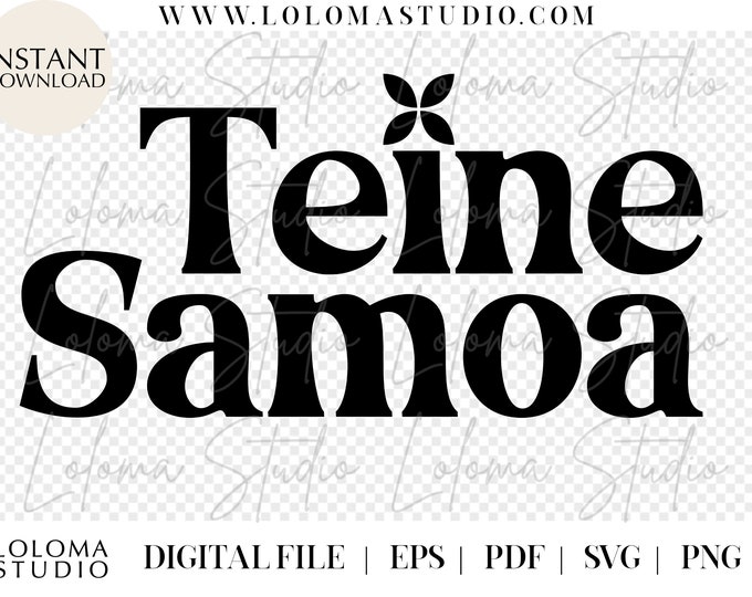 Teine Samoa (Samoan Girl) SVG Design