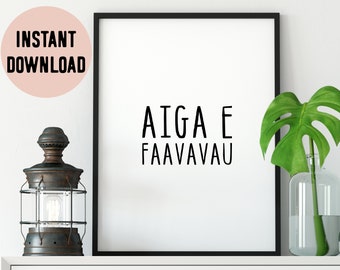 Samoa Aiga E Faavavau (Family is Forever) Digital Print