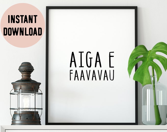 Samoa Aiga E Faavavau (Family is Forever) Digital Print