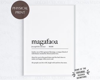 Niue Magafaoa (Family) Definition Physical Print