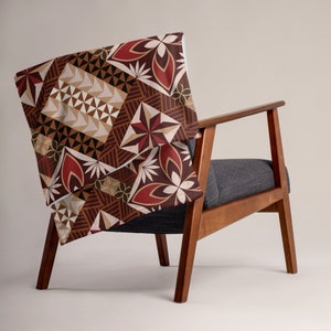 Samoan Tau Pattern Throw Blanket