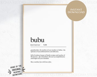 Fiji Bubu (Grandmother) Definition Digital Print