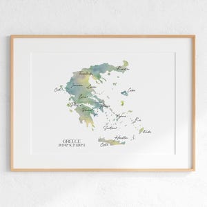 Griechenland Landkarte 2 / Landschaftsdruck / Landkarte / Wandbild / Wandbild / Wandbild / Wandbild / Wandbild / Wandbild / Wandbild / Wandbild