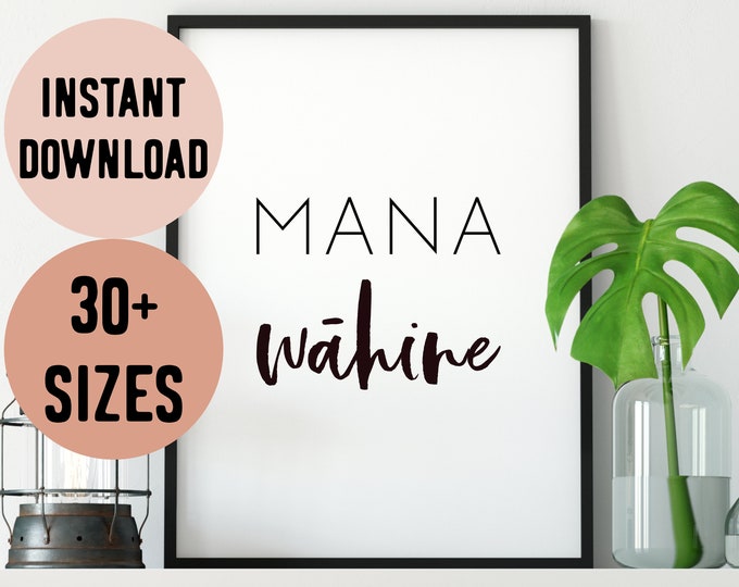 Digital Mana Wāhine (Powerful Women) New Zealand Maori Print
