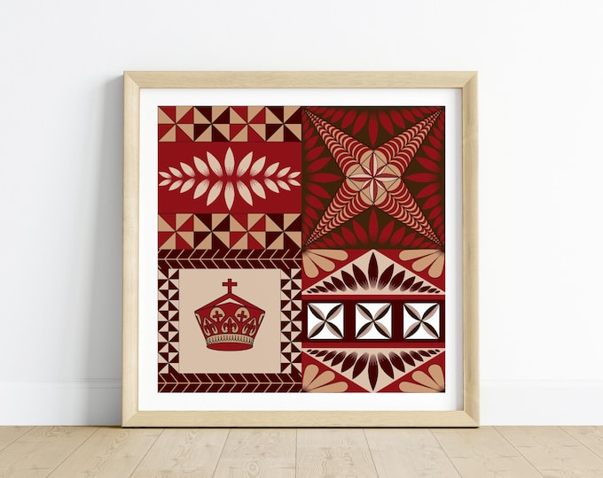 Tonga Ngatu Pattern Digital Print