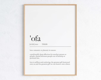 Tonga 'Ofa (Love) Definition Digital Print