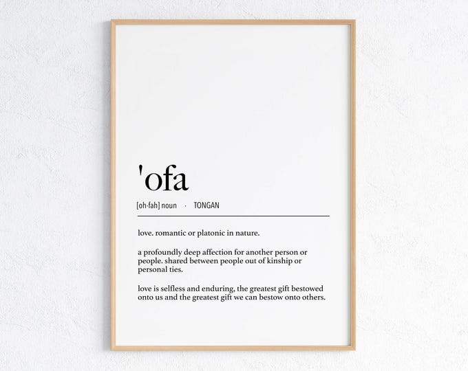 Tonga 'Ofa (Love) Definition Digital Print