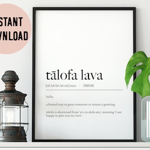 Samoa Tālofa Lava (Hello) Definition Digital Print