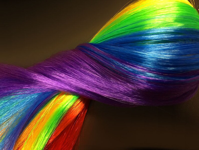rainbow doll hair