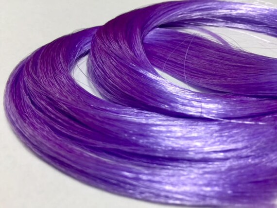 Nylon Doll Hair Deluxe Ooak Metallic Dark Purple Tress Etsy